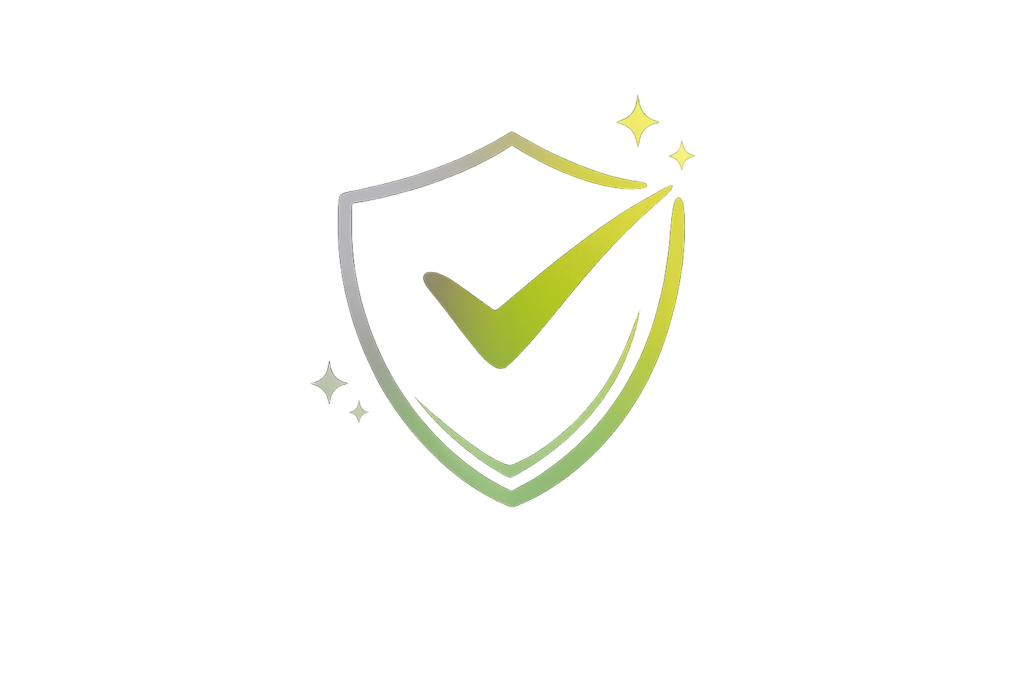 escudo verde con check simbolo de calidad y precision en impresion por sublimacion